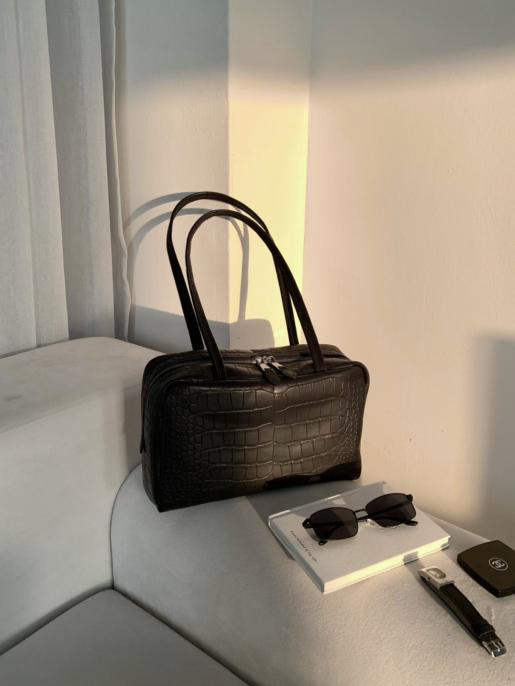 Vintage Croc Mini Boston Bag