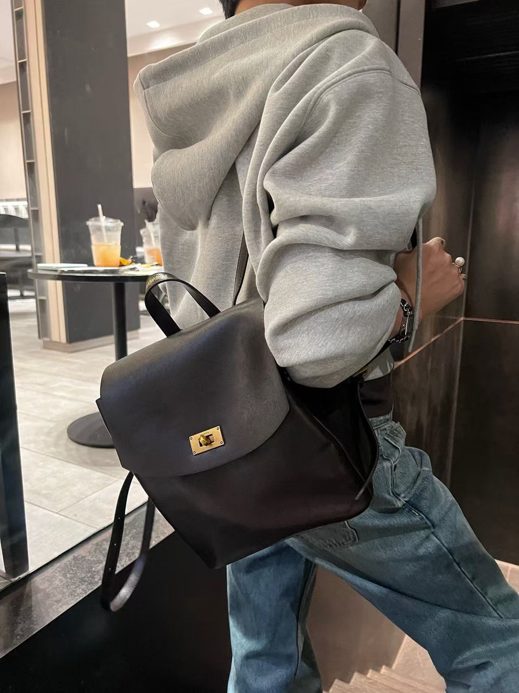 Onyx Leather Backpack