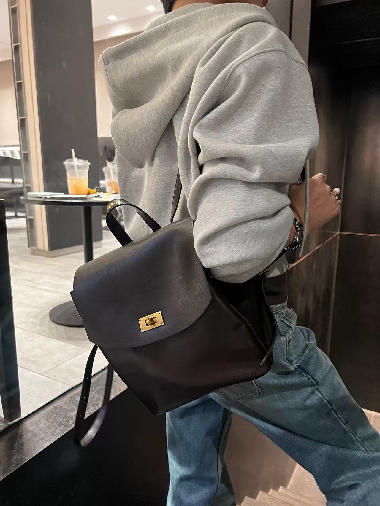 Onyx Leather Backpack