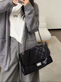 Luxury Quilted Flap Shoulder Bag with Chain Strap