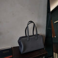 Large Pebbled Leather Bowling Bag