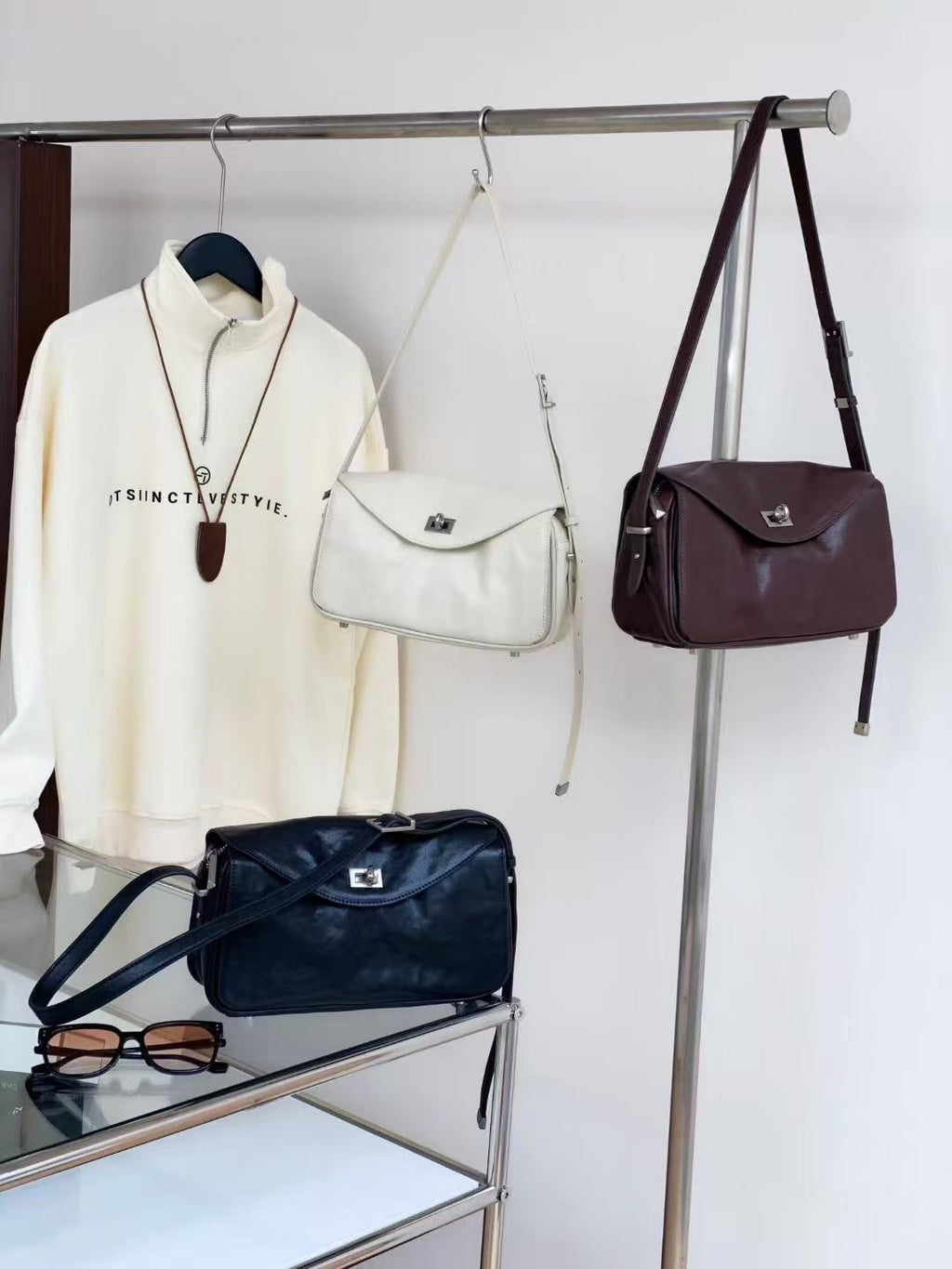 Minimal Lock Crossbody Bag