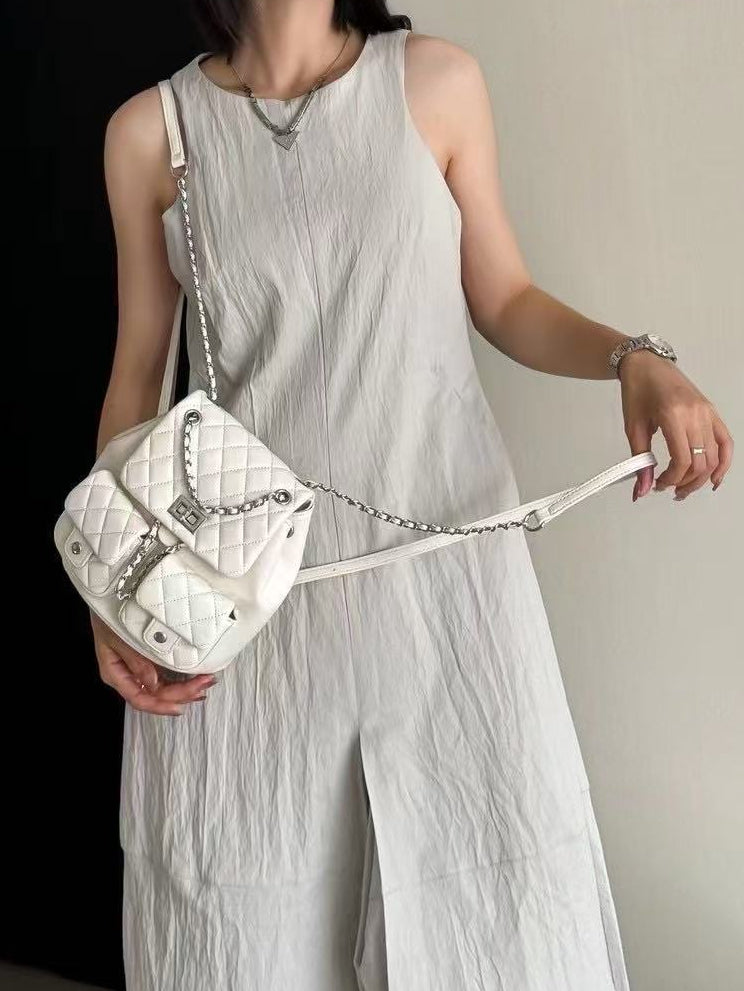 Quilted Leather Backpack - Mini