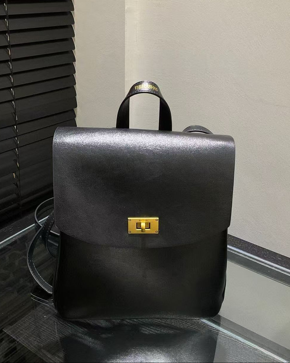 Onyx Leather Backpack