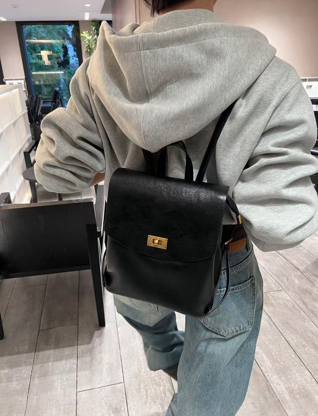Onyx Leather Backpack