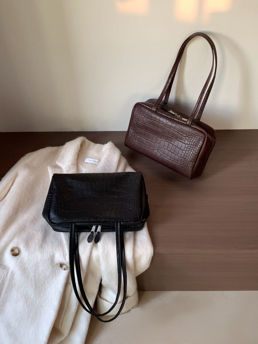 Vintage Croc Mini Boston Bag