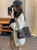 Vintage Lock Flap Shoulder Bag