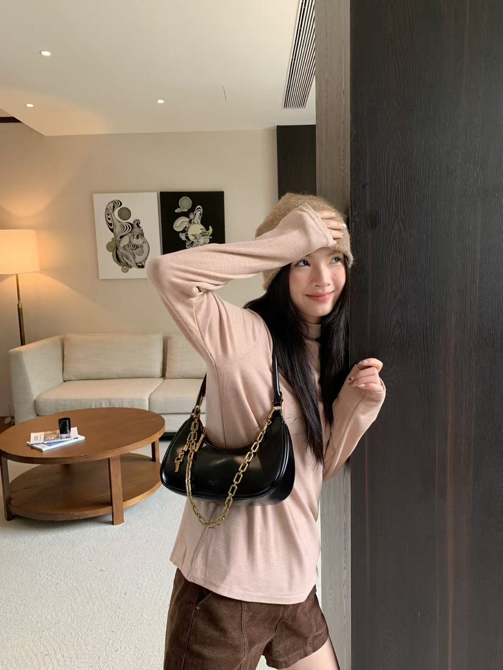 Patent Leather Shoulder Bag Small