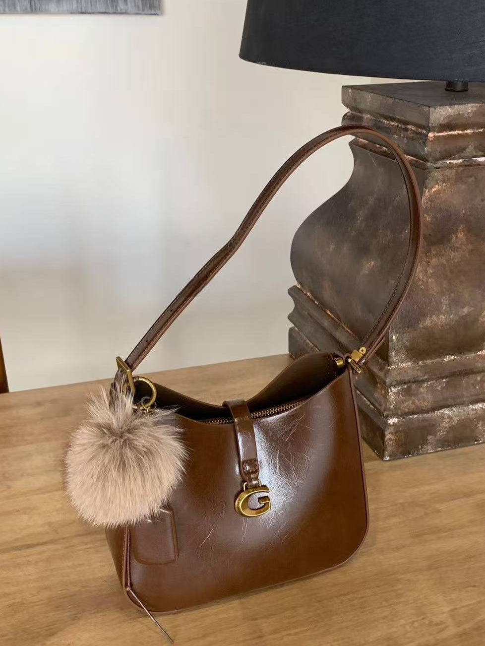 Patent Leather Shoulder Bag - Medium
