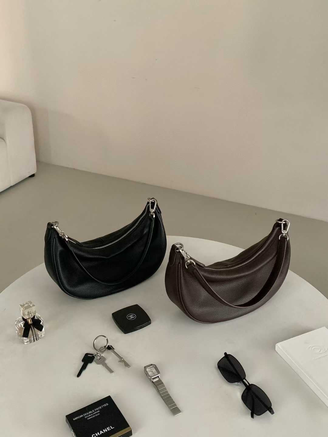 Minimal Crescent Shoulder Bag