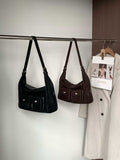 Vintage Pocket Shoulder Bag – Minimalist Everyday Handbag