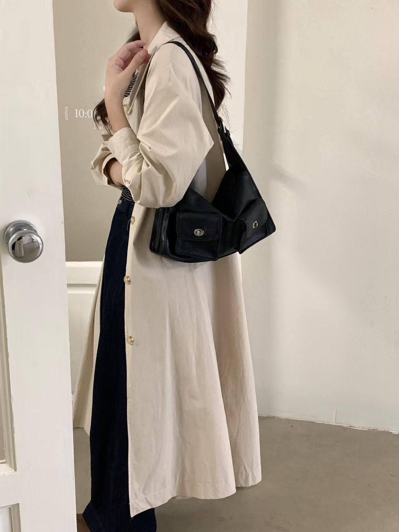 Vintage Pocket Shoulder Bag