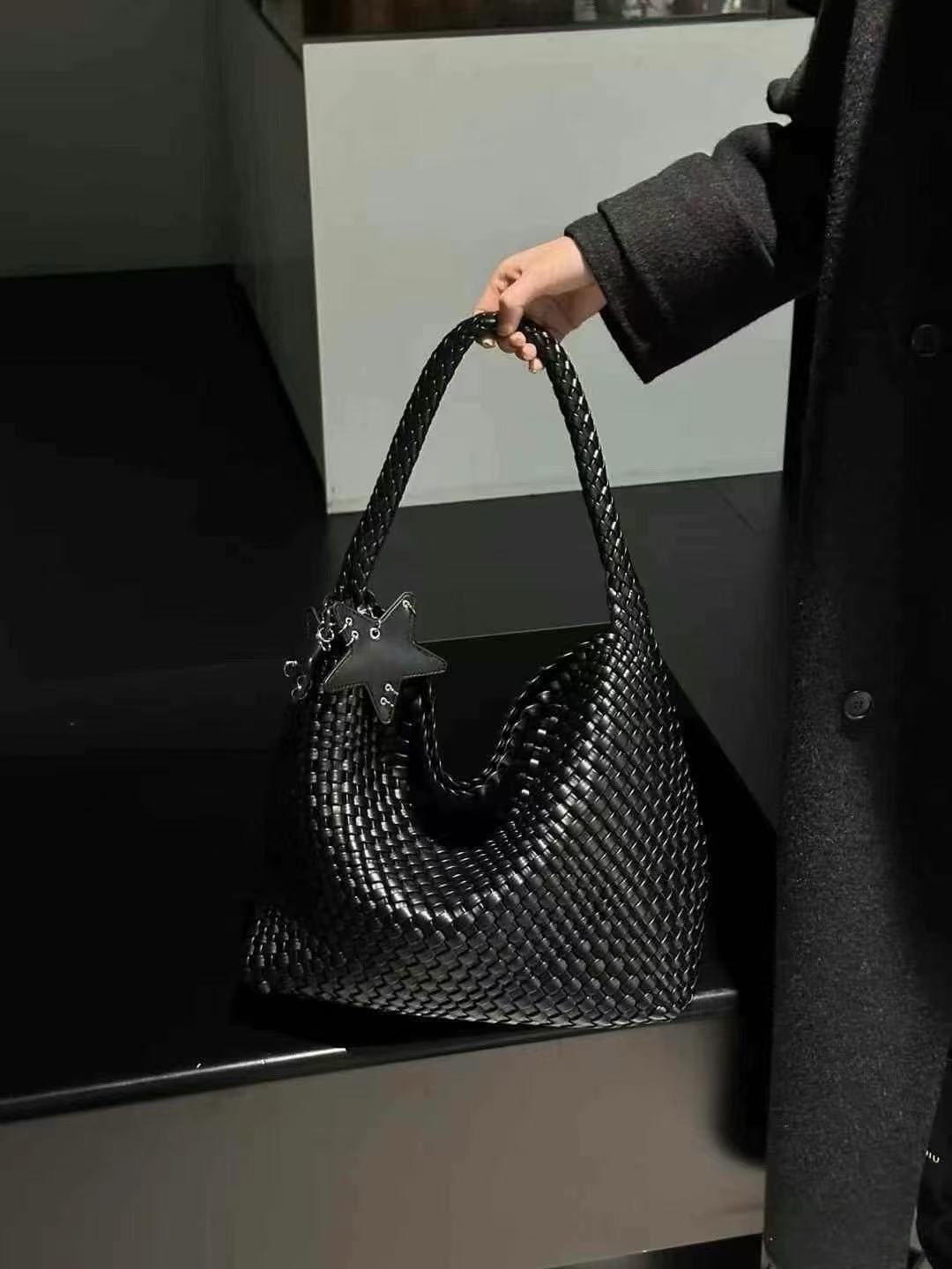 Woven Hobo Shoulder Bag