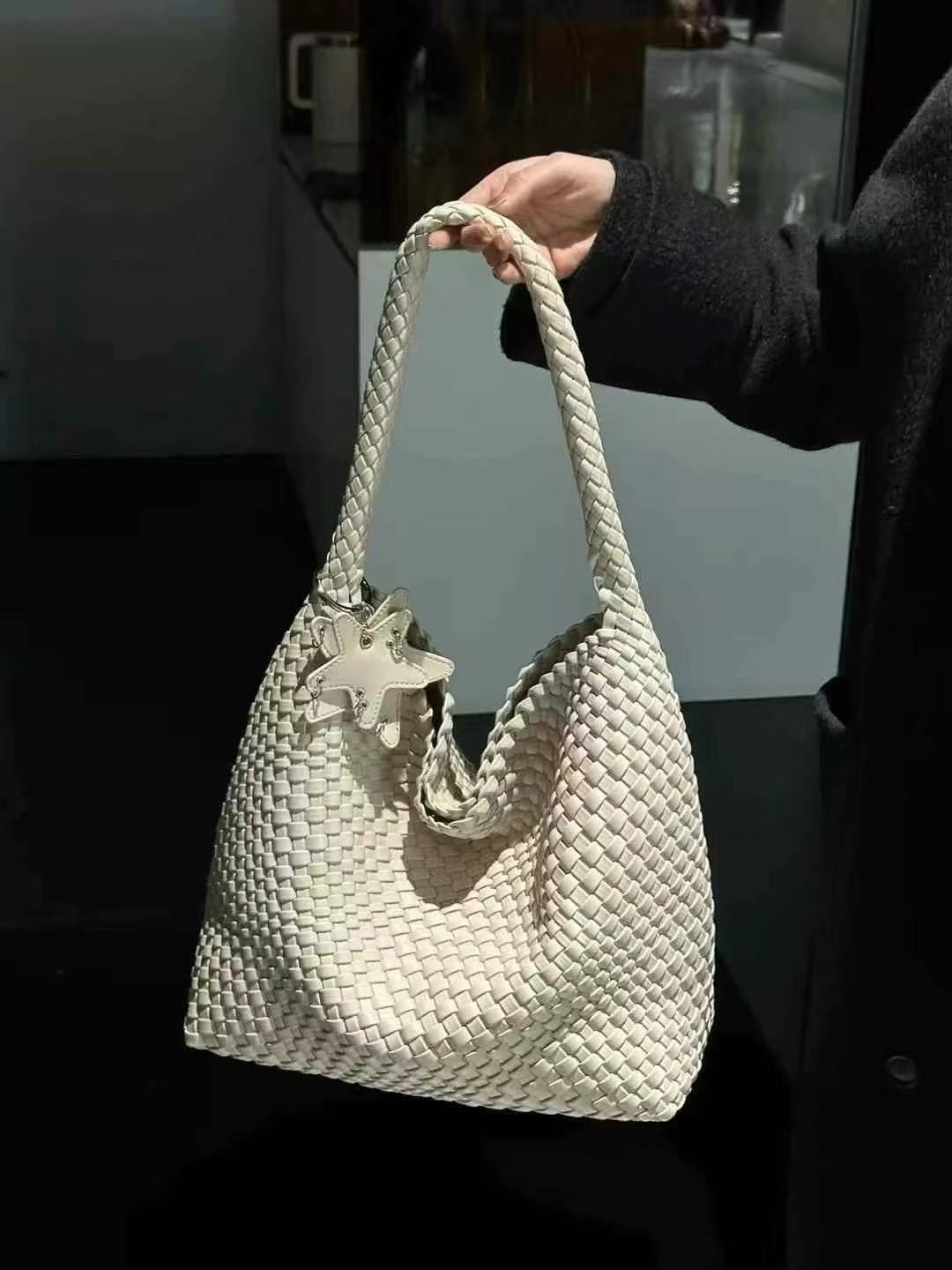 Woven Hobo Bag – Soft Leather Shoulder Bag