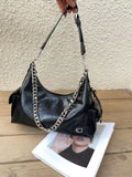 Noir Pocket Shoulder Bag