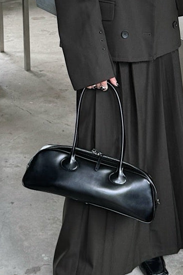 Minimalist Ivory Baguette Shoulder Bag
