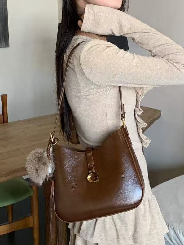 Patent Leather Shoulder Bag - Medium