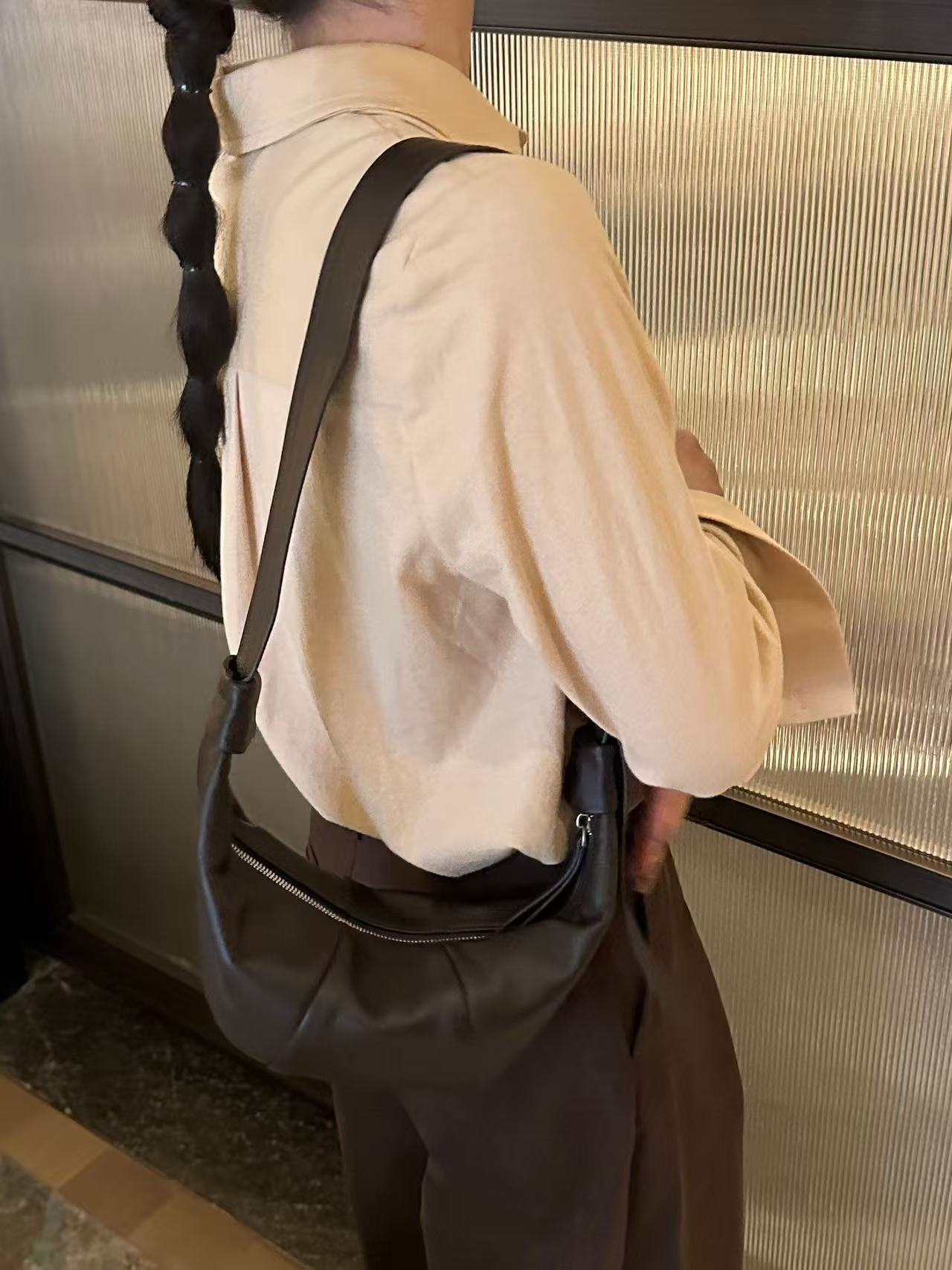 Leather Mini Horn Bag