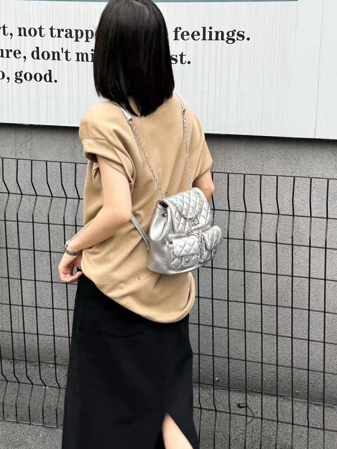 Quilted Leather Backpack - Mini